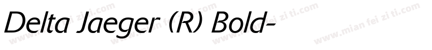 Delta Jaeger (R) Bold字体转换